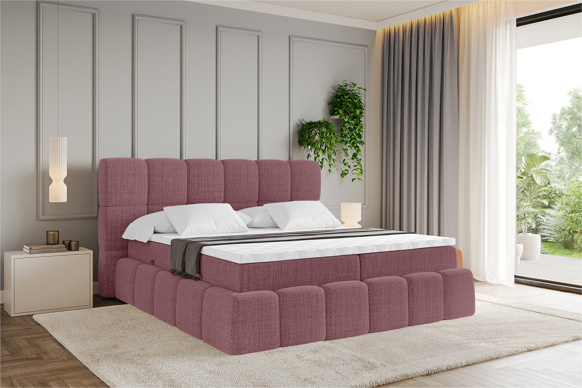 Łóżko boxspring AURI plecionka