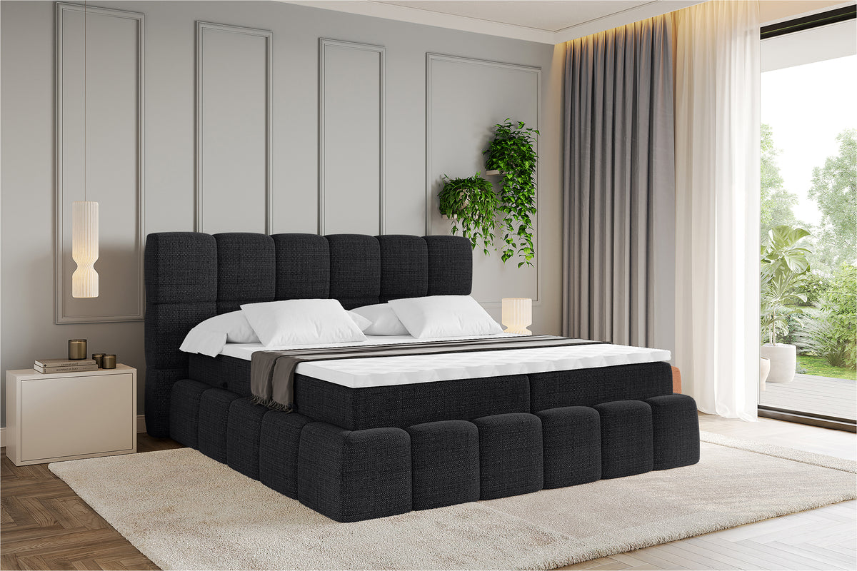 Łóżko boxspring AURI plecionka