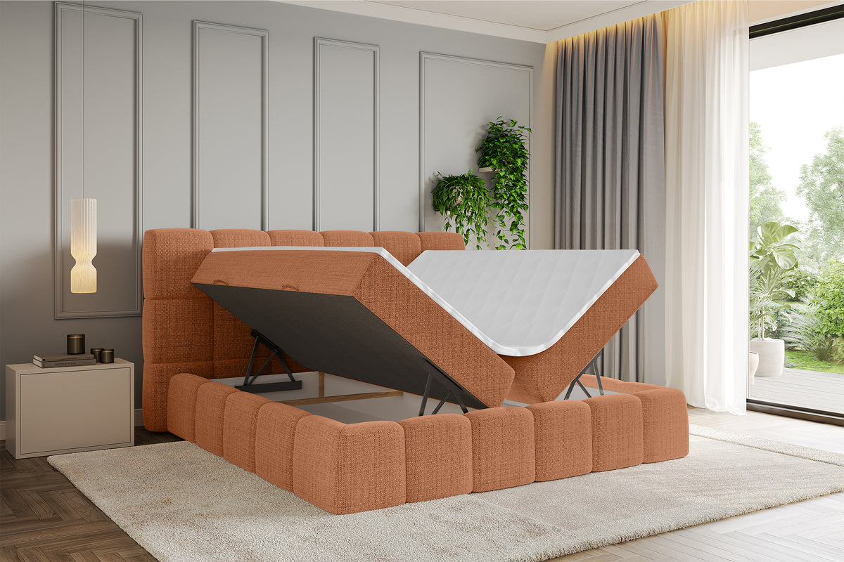 Łóżko boxspring AURI plecionka
