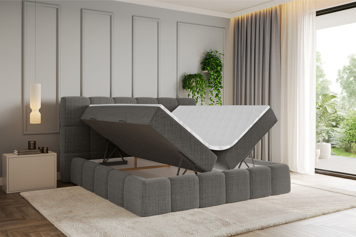 Łóżko boxspring AURI plecionka