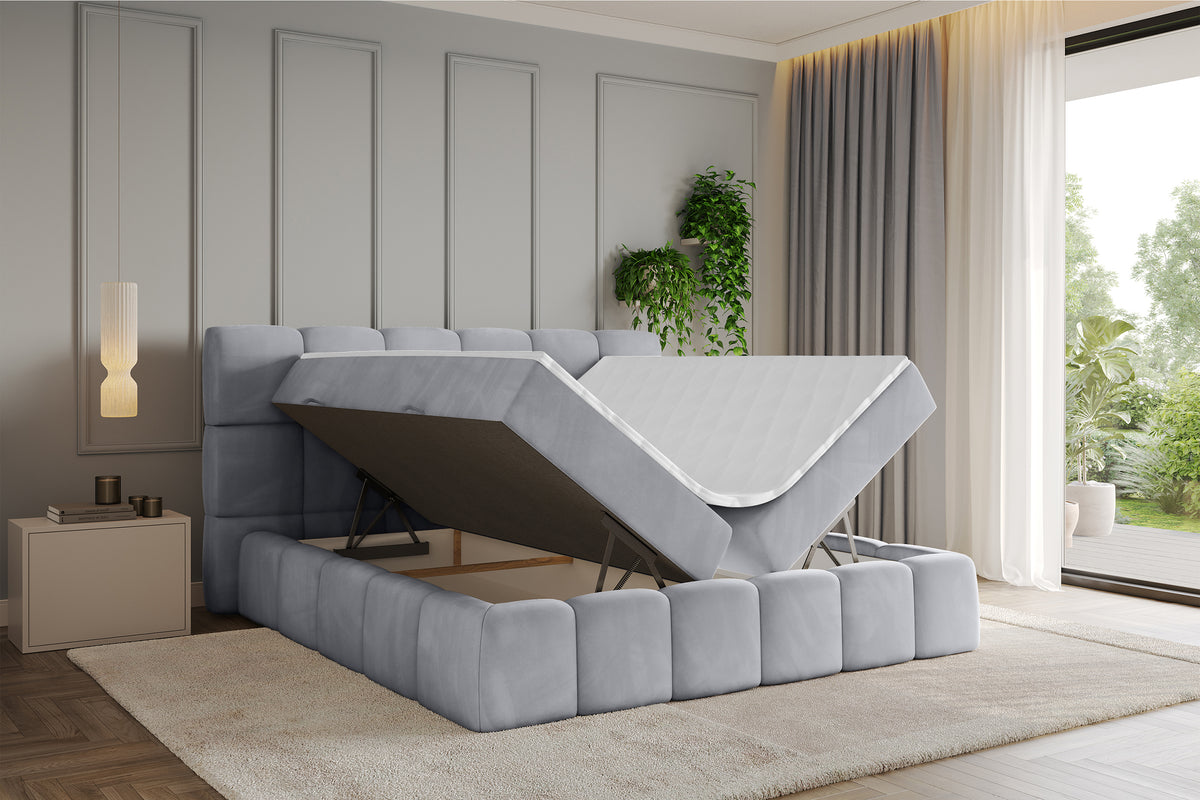 Łóżko boxspring AURI welur