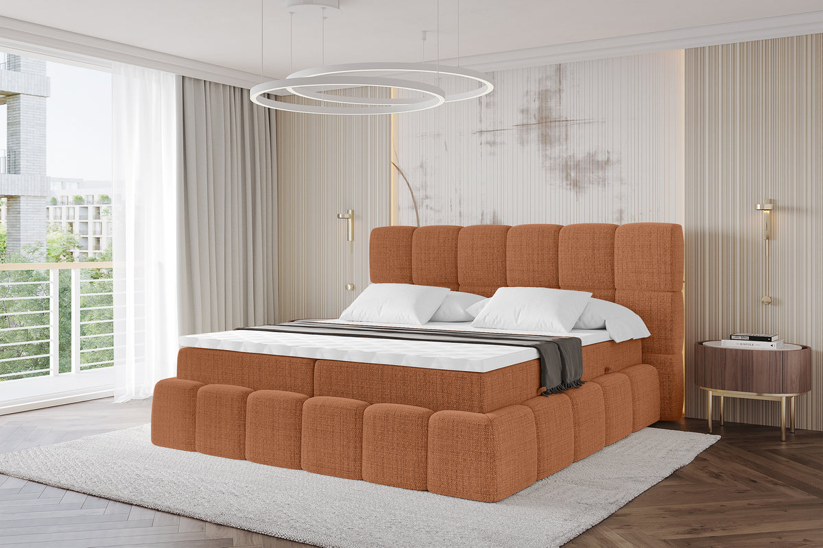 Łóżko boxspring AURI plecionka