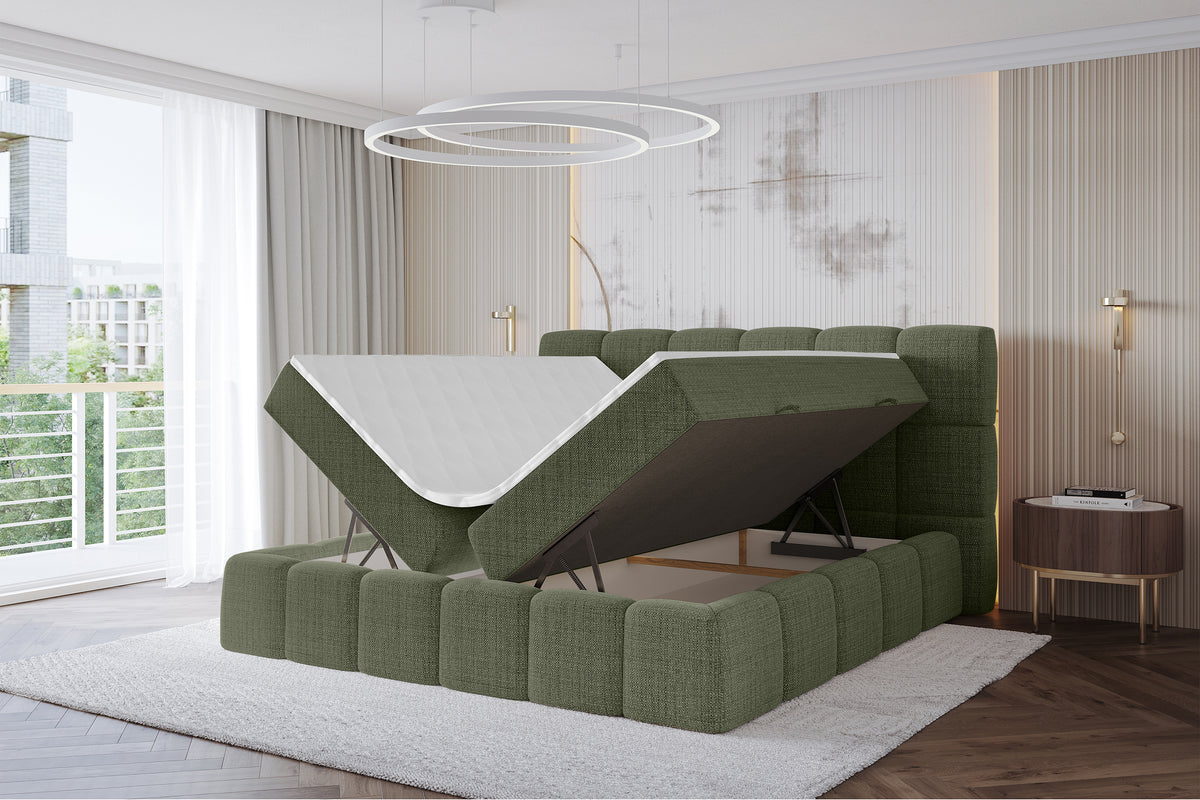 Łóżko boxspring AURI plecionka