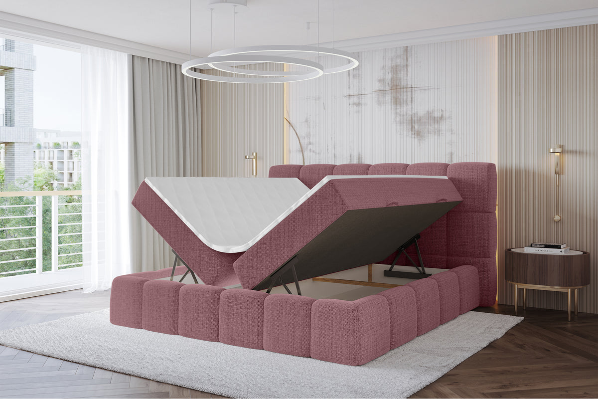 Łóżko boxspring AURI plecionka
