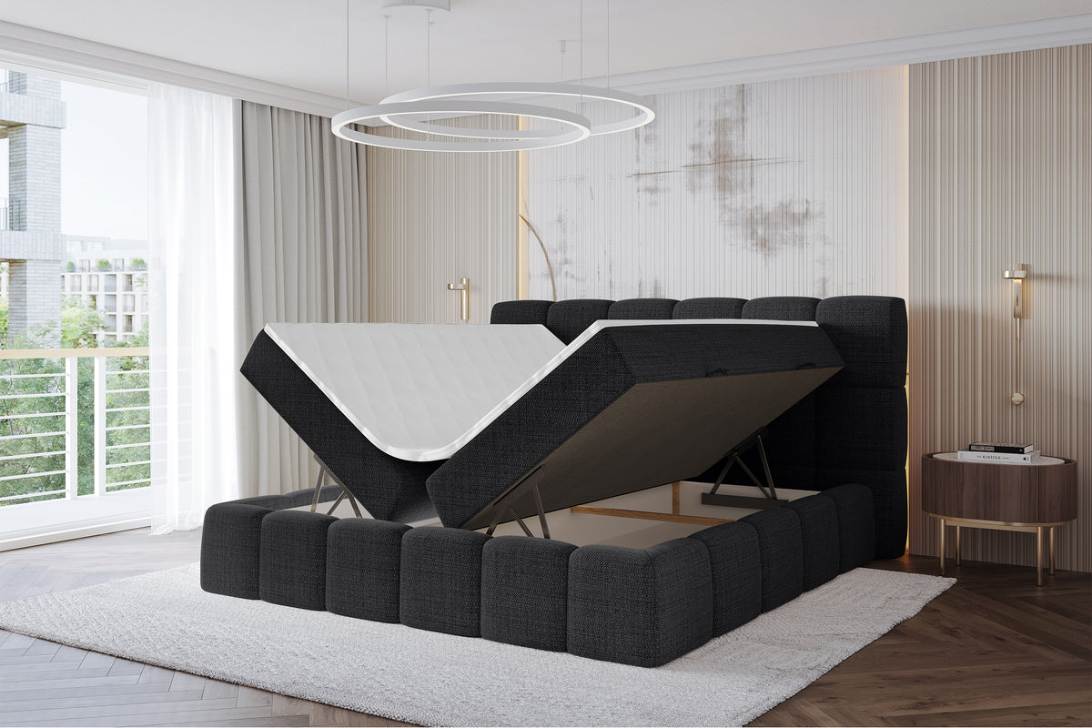 Łóżko boxspring AURI plecionka