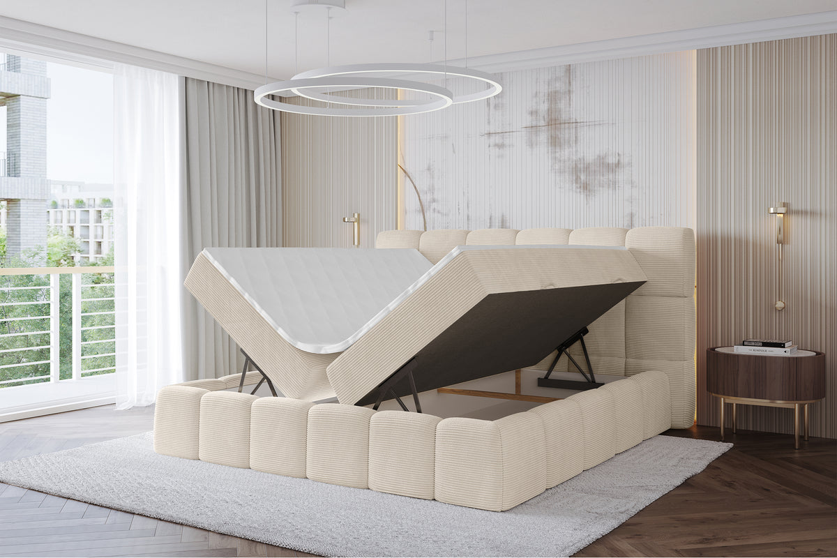 Łóżko boxspring AURI sztruks