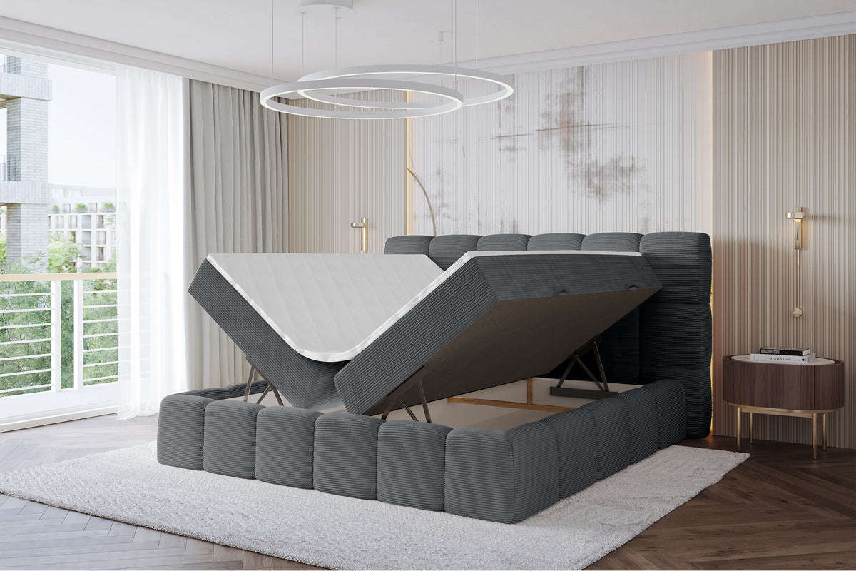 Łóżko boxspring AURI sztruks