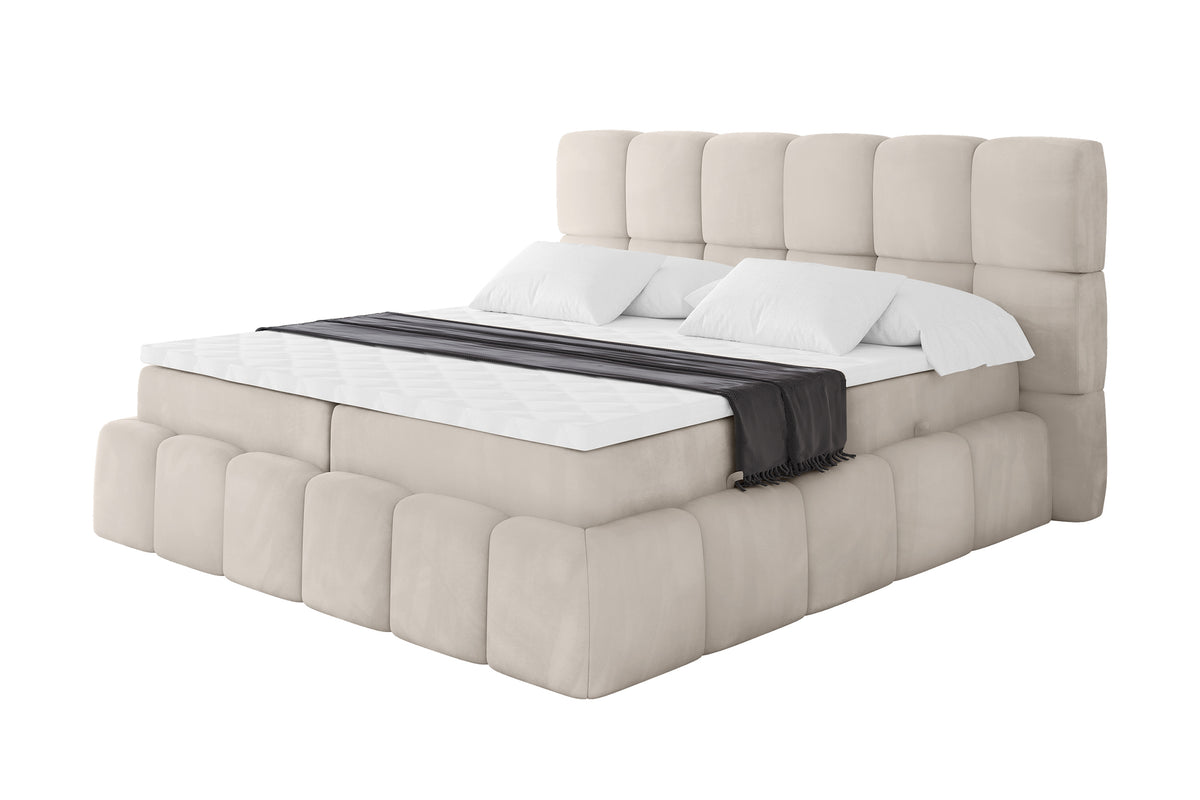 Łóżko boxspring AURI welur