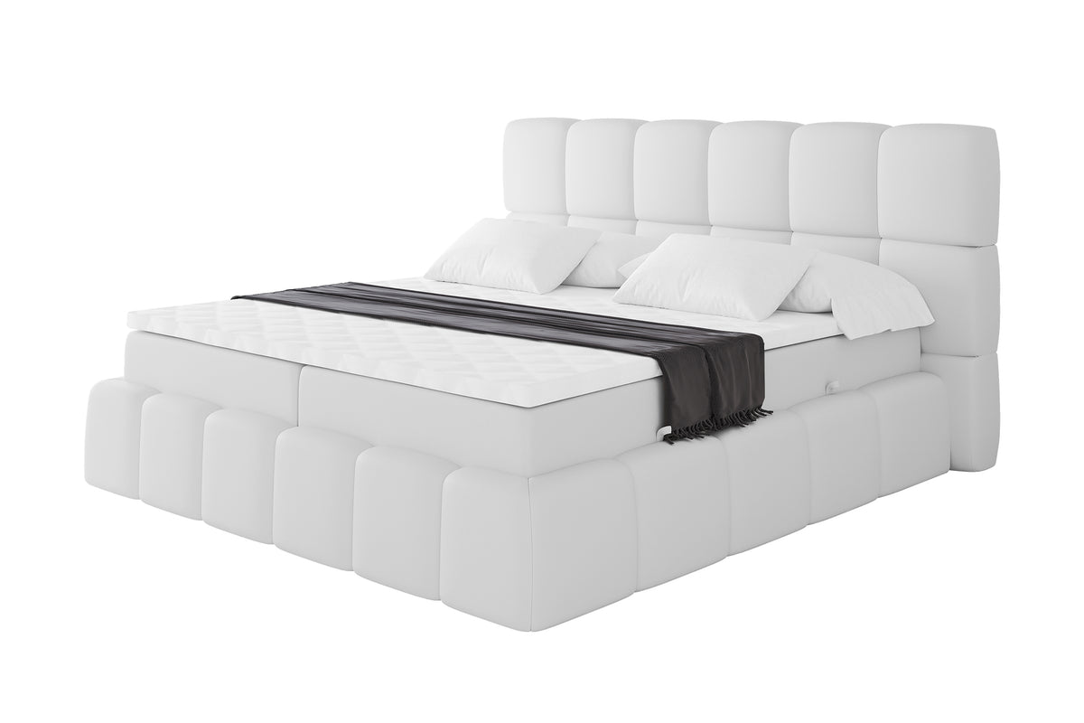 Boxbett AURI Kunstleder, Weiß - Soft 17 / 120x200 cm / H4