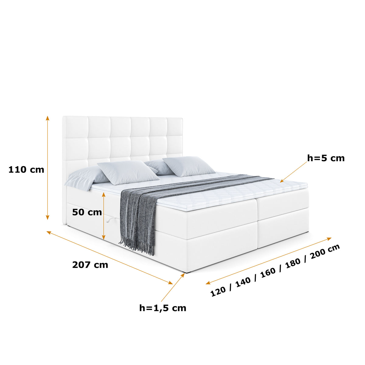 Łóżko boxspring APO ekoskóra