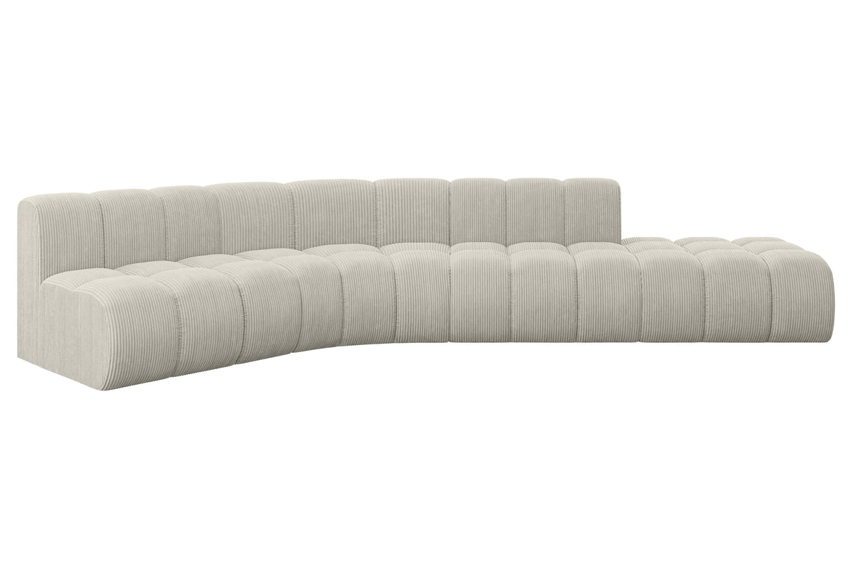 Ecksofa BRILO-L1 Cord, Creme - Poso 100 / Universell / Ohne Schlaffunktion