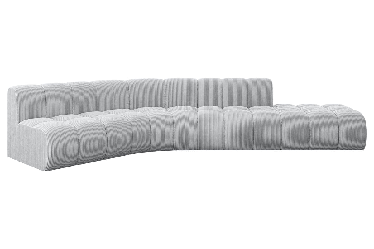 Ecksofa BRILO-L1 Cord, Grau - Poso 110 / Universell / Ohne Schlaffunktion