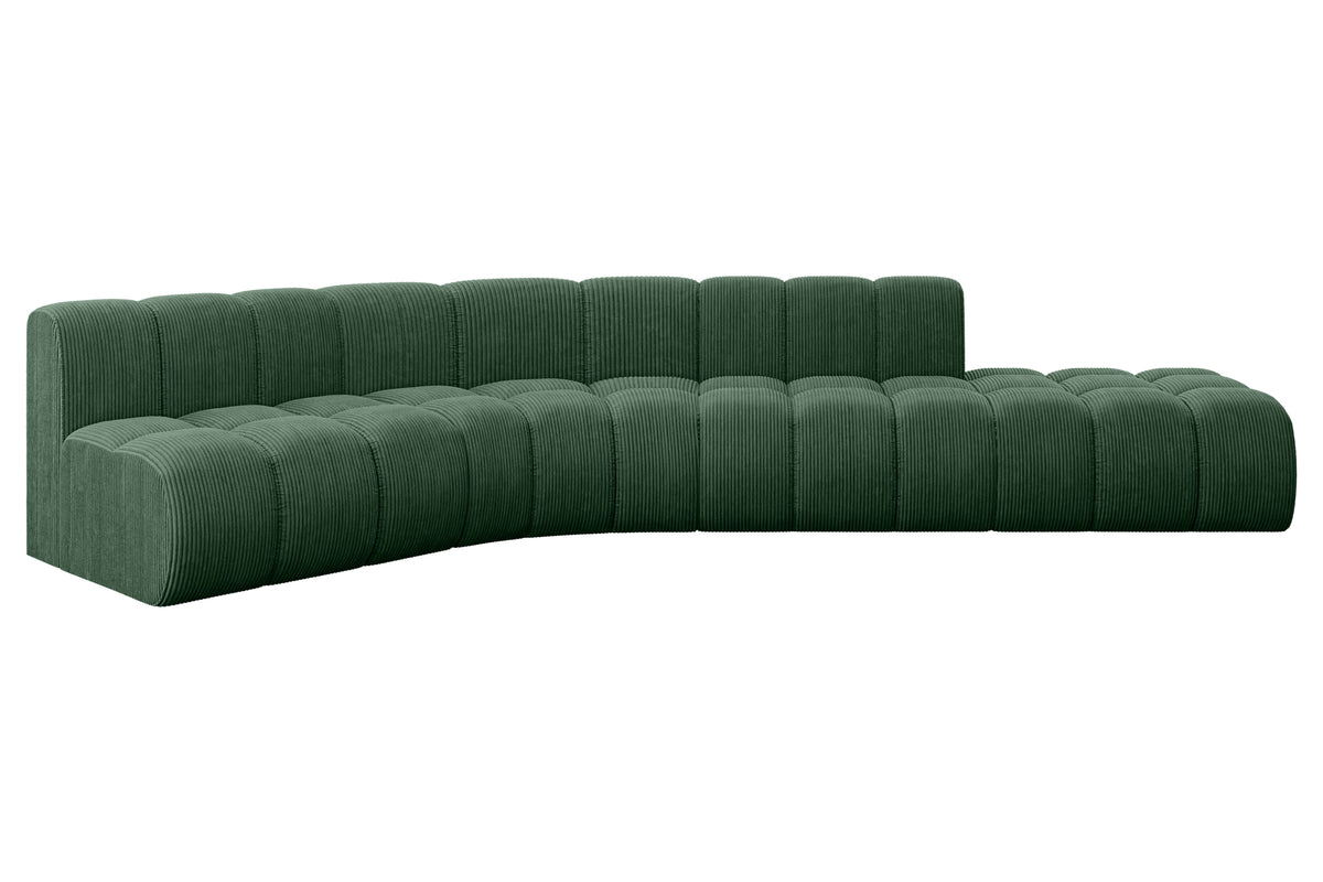 Ecksofa BRILO-L1 Cord, Grün - Poso 14 / Universell / Ohne Schlaffunktion