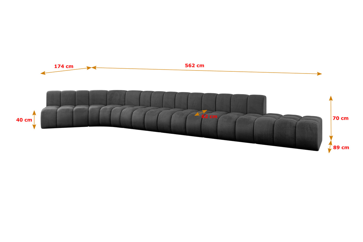 Ecksofa BRILO-L3 Samt