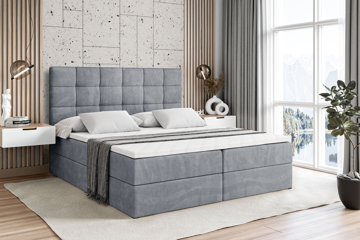 Łóżko boxspring BRUGO welur