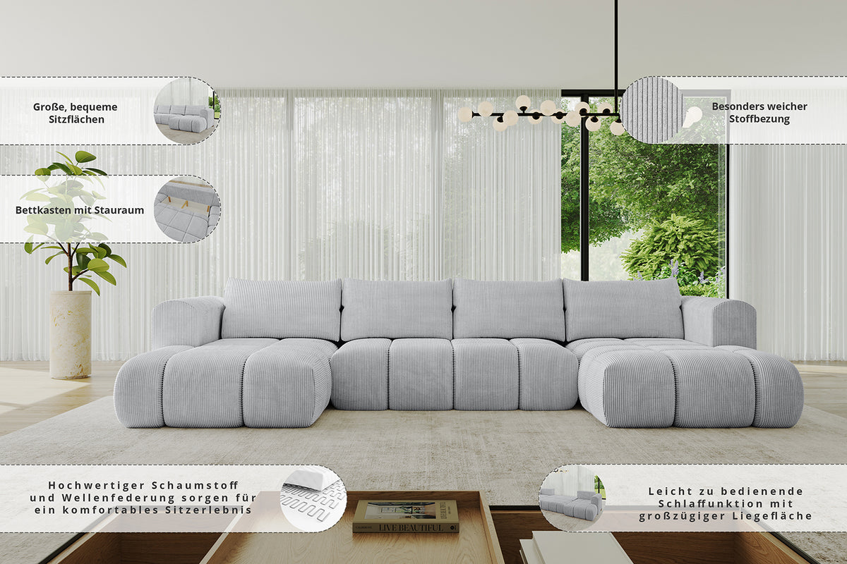 Wohnlandschaft CLOUD-U Samt