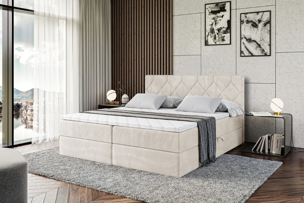 Łóżko boxspring CATOR welur