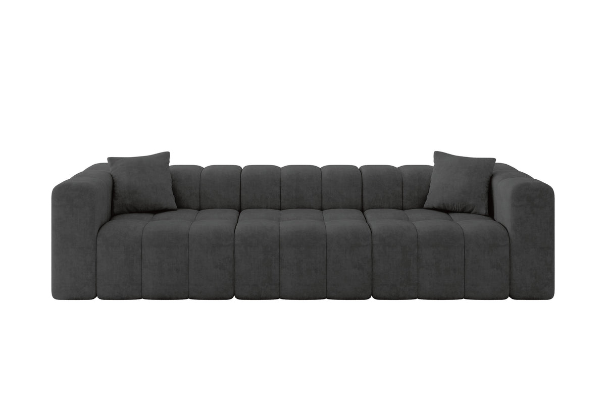 Kanapa DONY-3 welur, Ciemnoszary - Dream Velvet 202.13