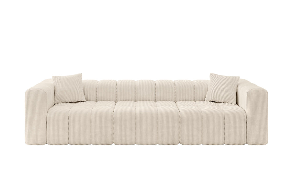 Sofa DONY-3 Cord, Beige - Poso 105