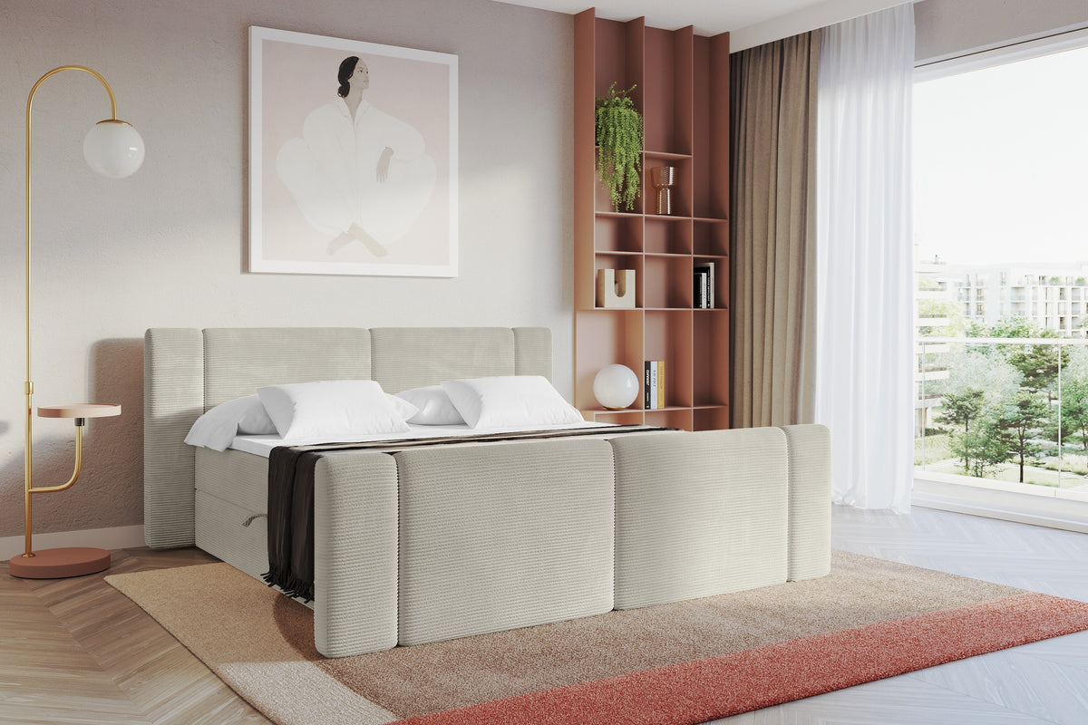 Łóżko boxspring EVON-Z sztruks