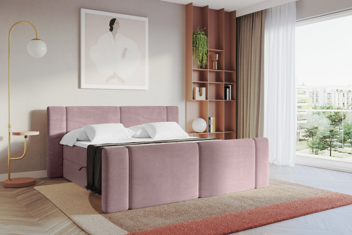 Łóżko boxspring EVON-Z sztruks