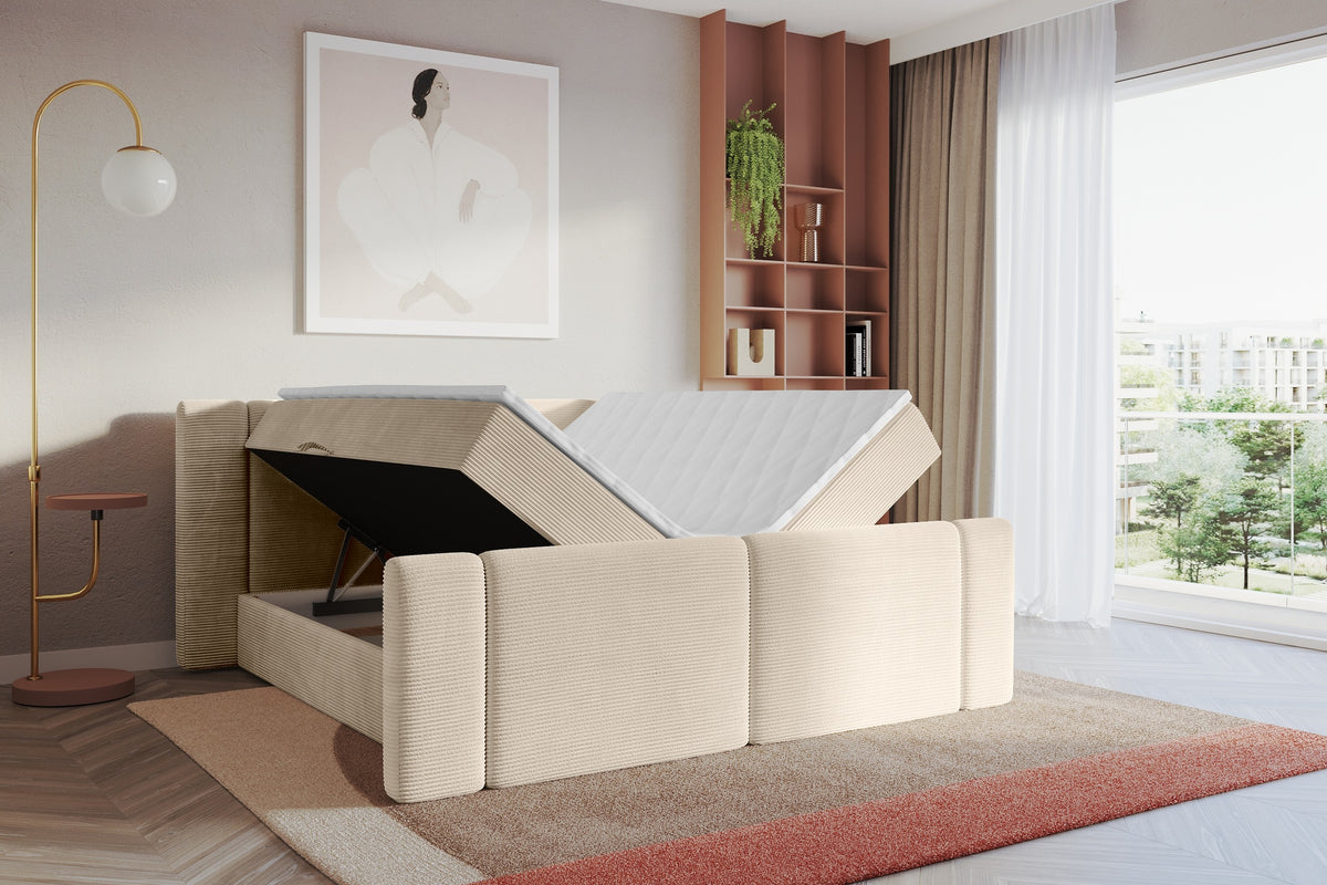 Łóżko boxspring EVON-Z sztruks