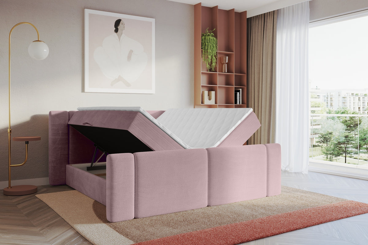 Łóżko boxspring EVON-Z sztruks