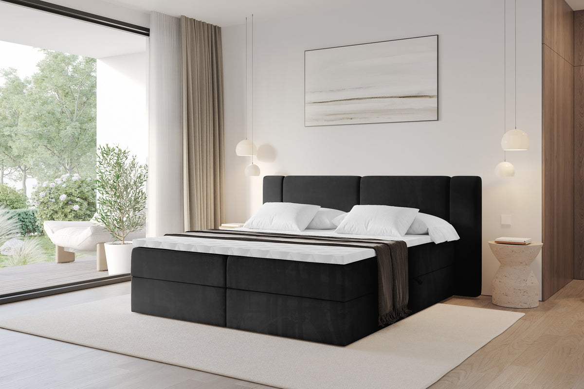 Łóżko boxspring EVON welur