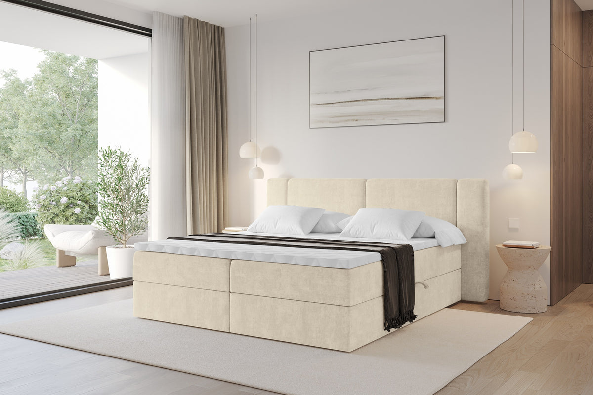 Łóżko boxspring EVON welur