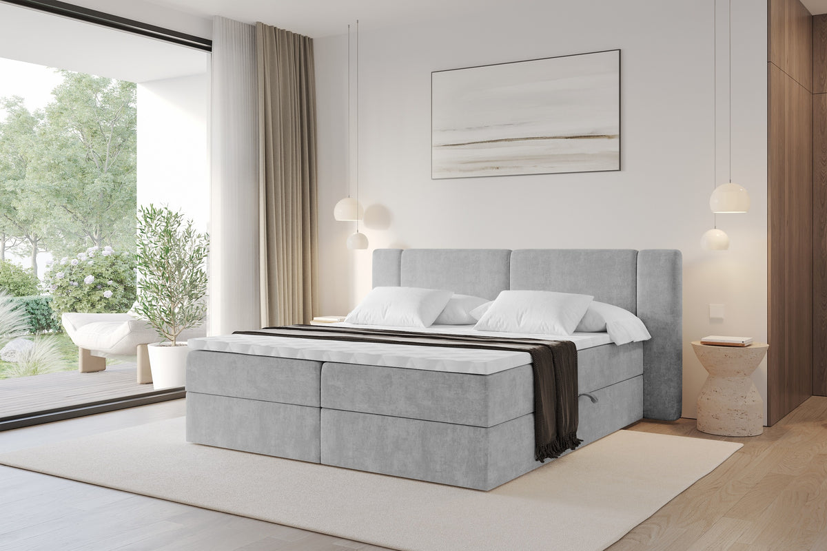 Łóżko boxspring EVON welur
