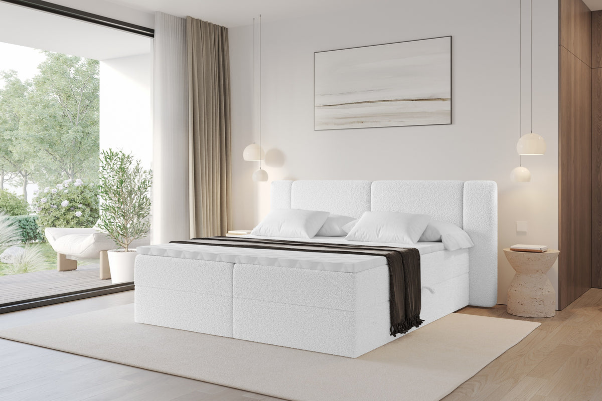 Łóżko boxspring EVON Bouclé