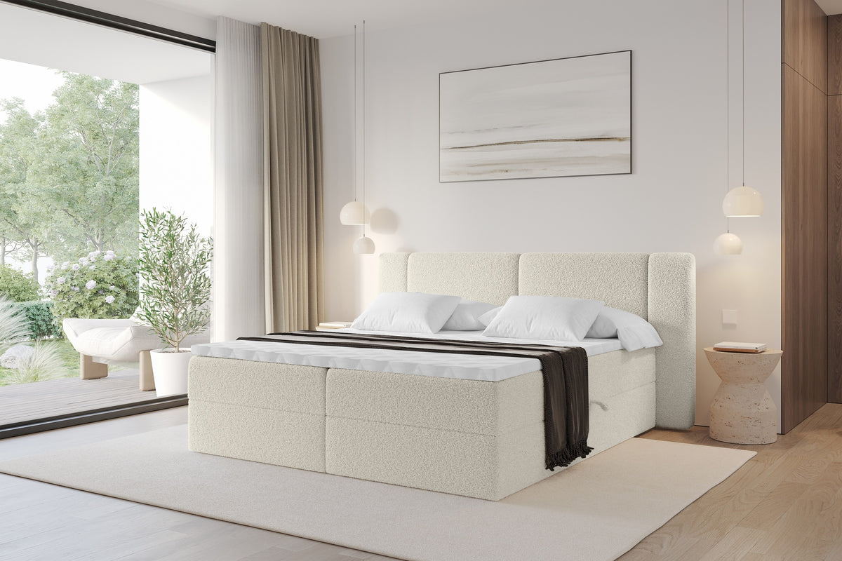 Łóżko boxspring EVON Bouclé