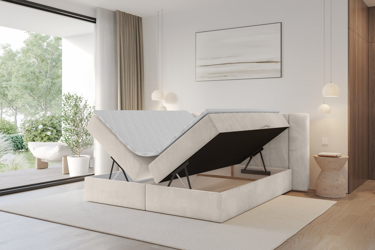 Łóżko boxspring EVON welur