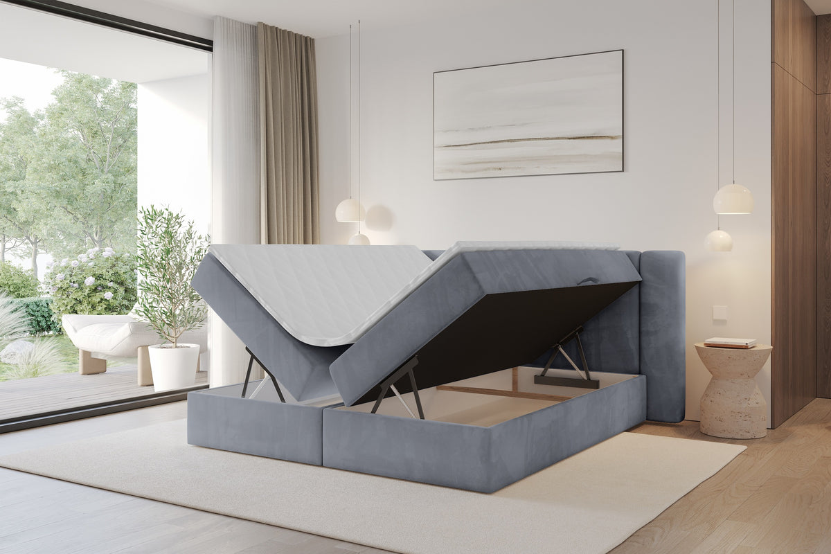 Łóżko boxspring EVON welur