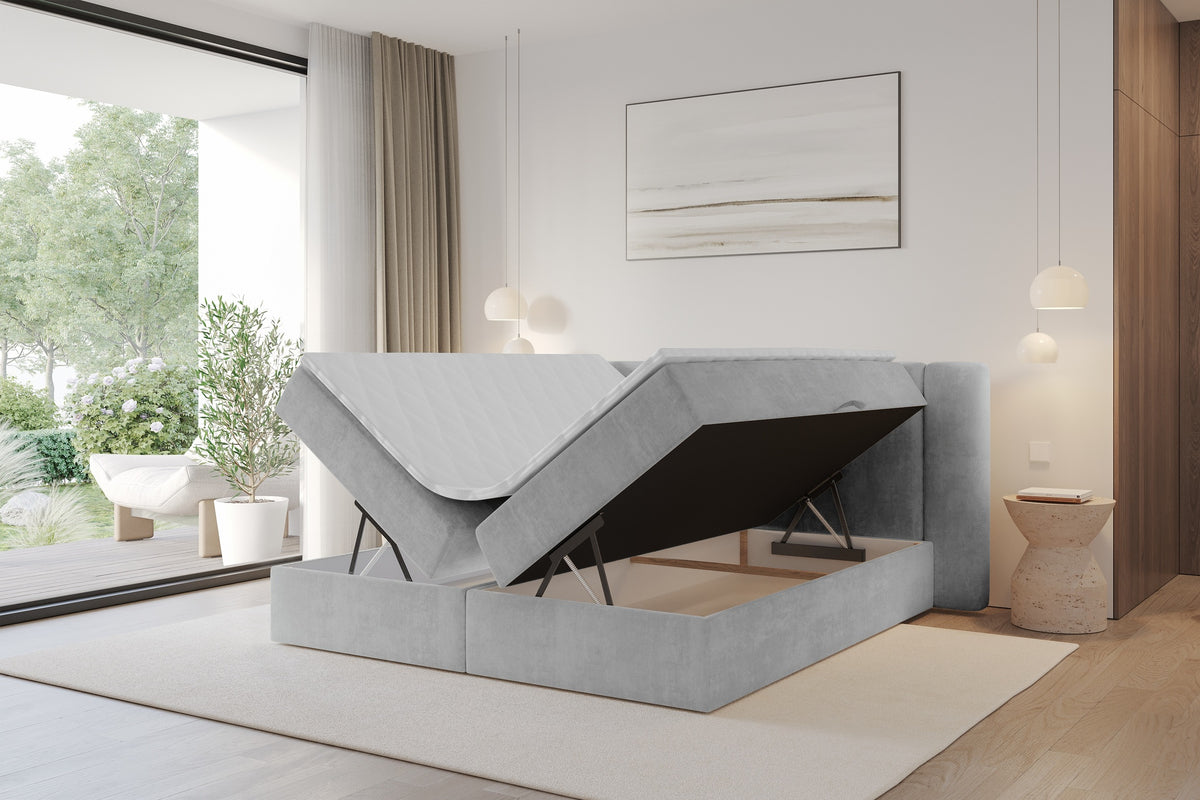 Łóżko boxspring EVON welur