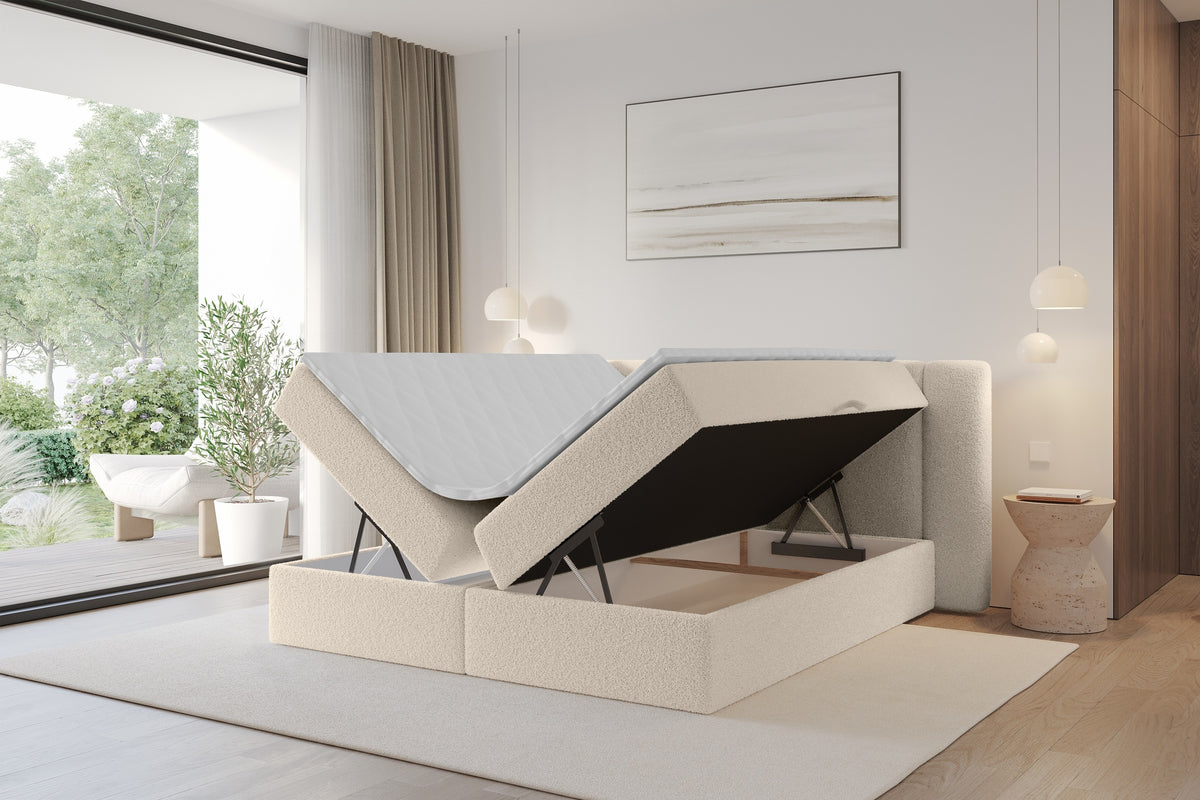 Łóżko boxspring EVON Bouclé