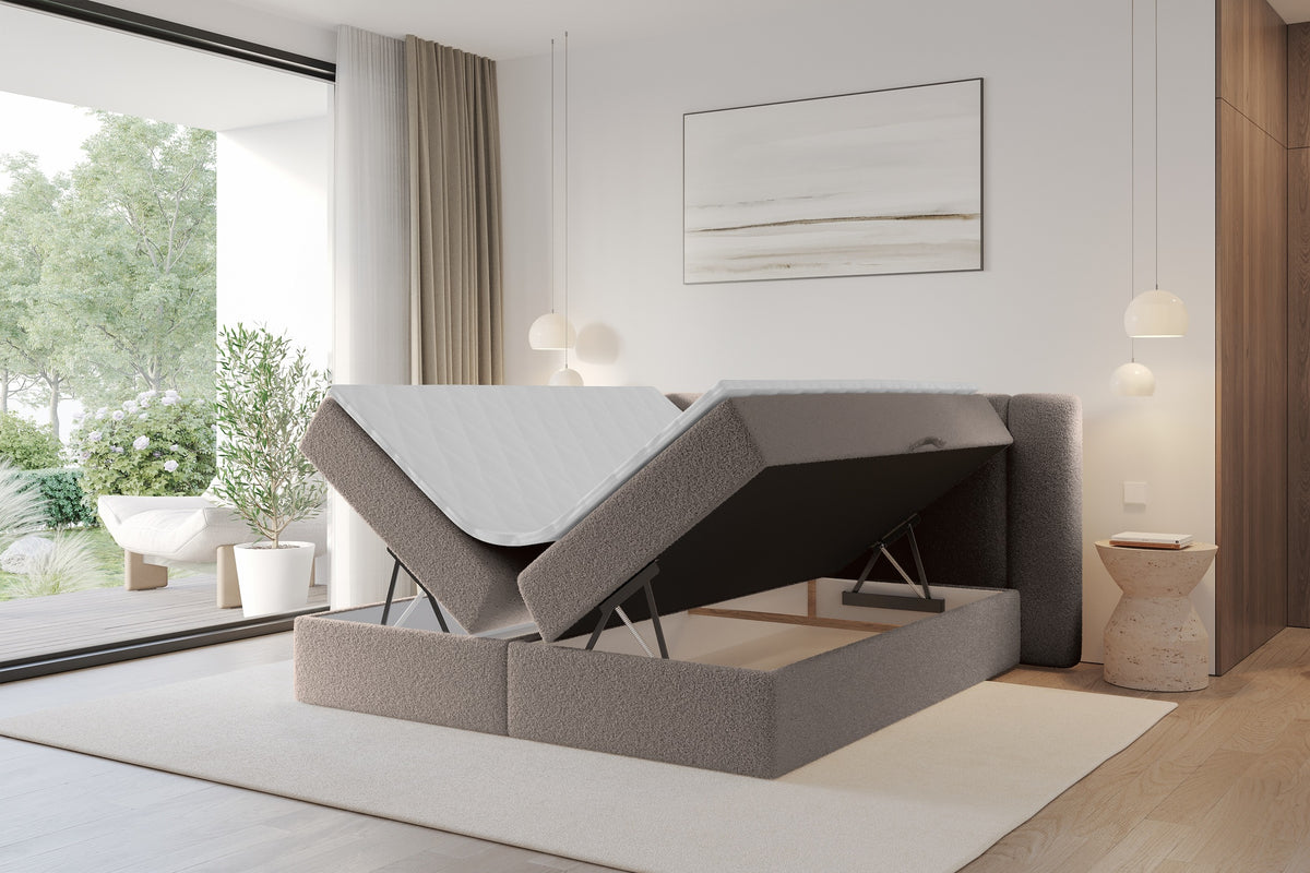 Łóżko boxspring EVON Bouclé