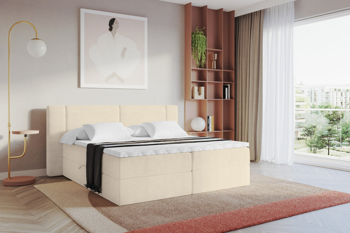 Łóżko boxspring EVON welur