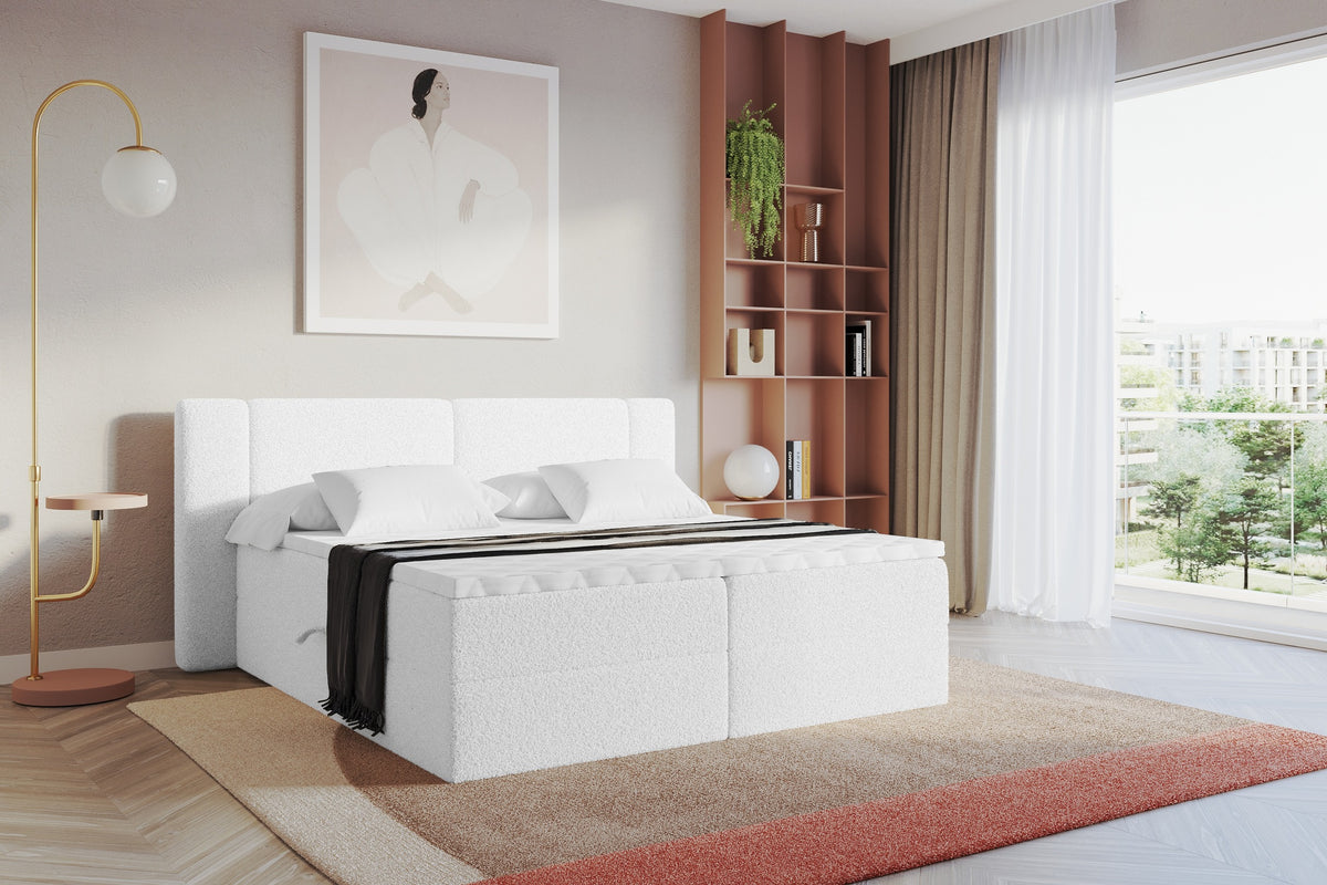 Łóżko boxspring EVON Bouclé