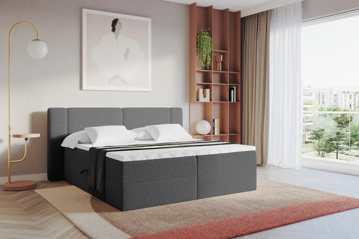 Łóżko boxspring EVON Bouclé
