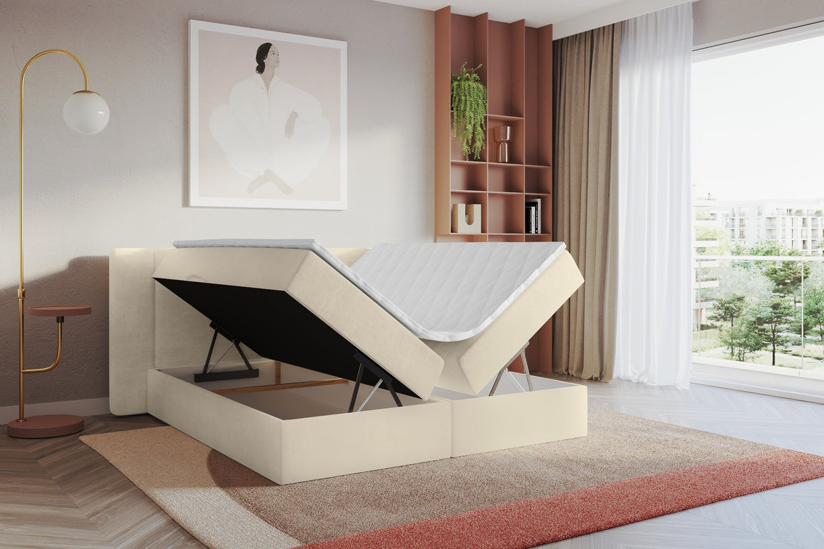 Łóżko boxspring EVON welur