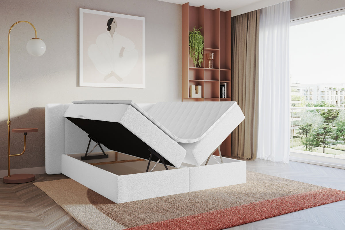 Łóżko boxspring EVON Bouclé