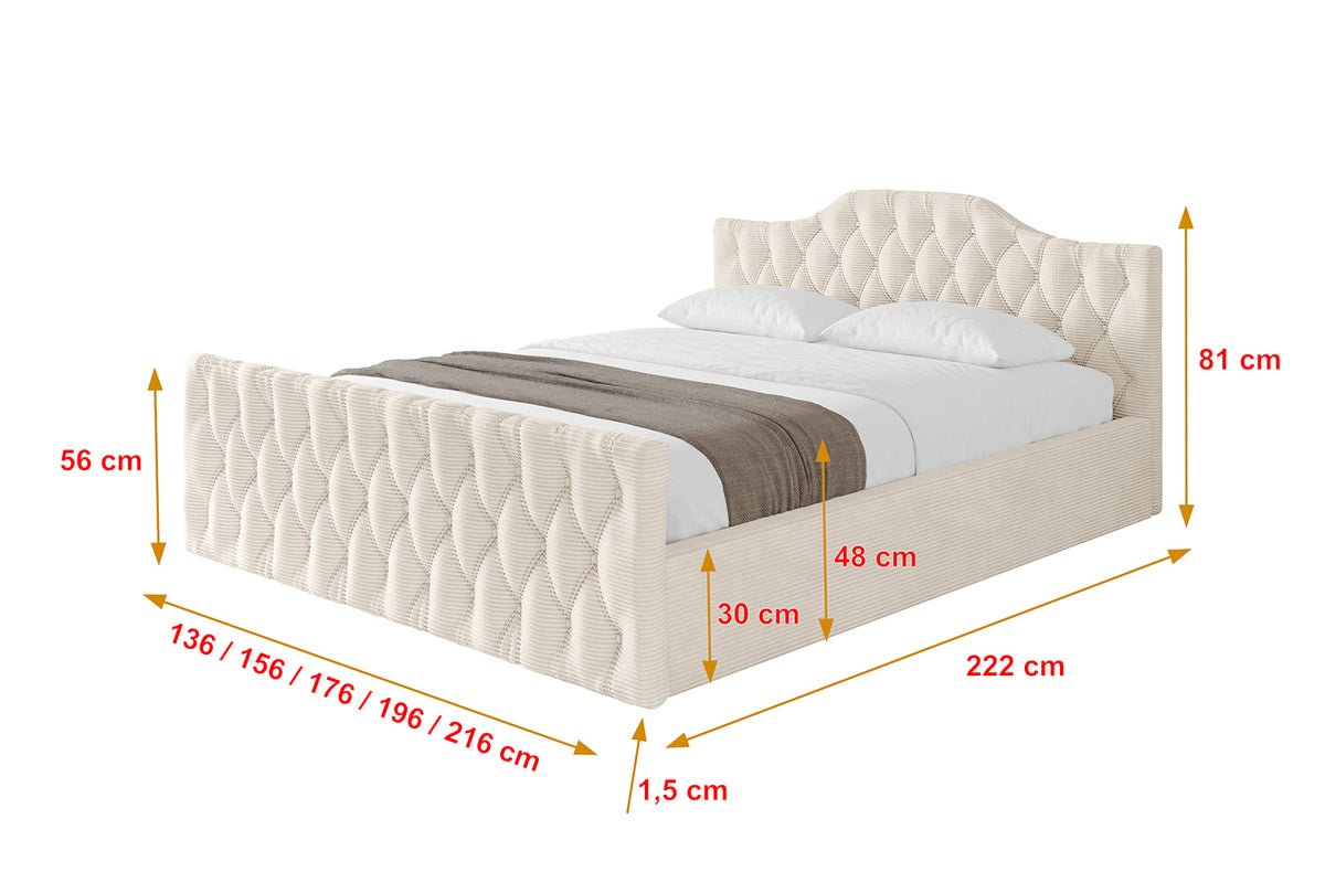 Łóżko tapicerowane FALIO-Z-v1 sztruks