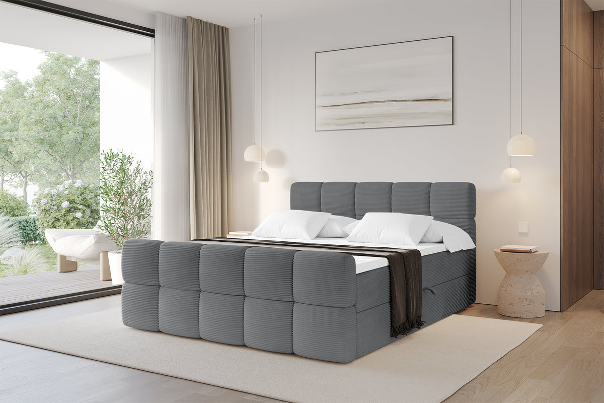 Łóżko boxspring FAMA-Z sztruks