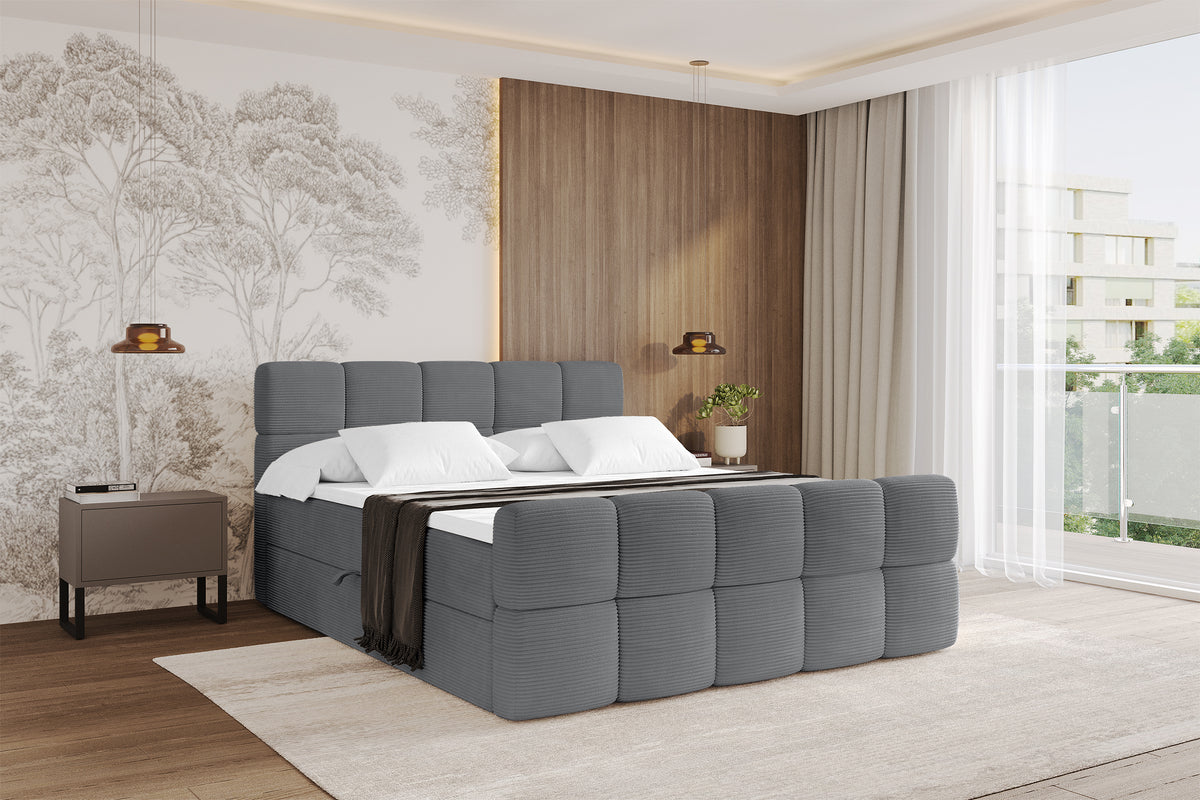 Łóżko boxspring FAMA-Z sztruks