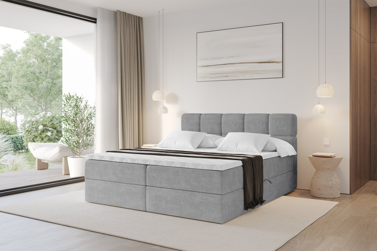 Łóżko boxspring FAMA welur