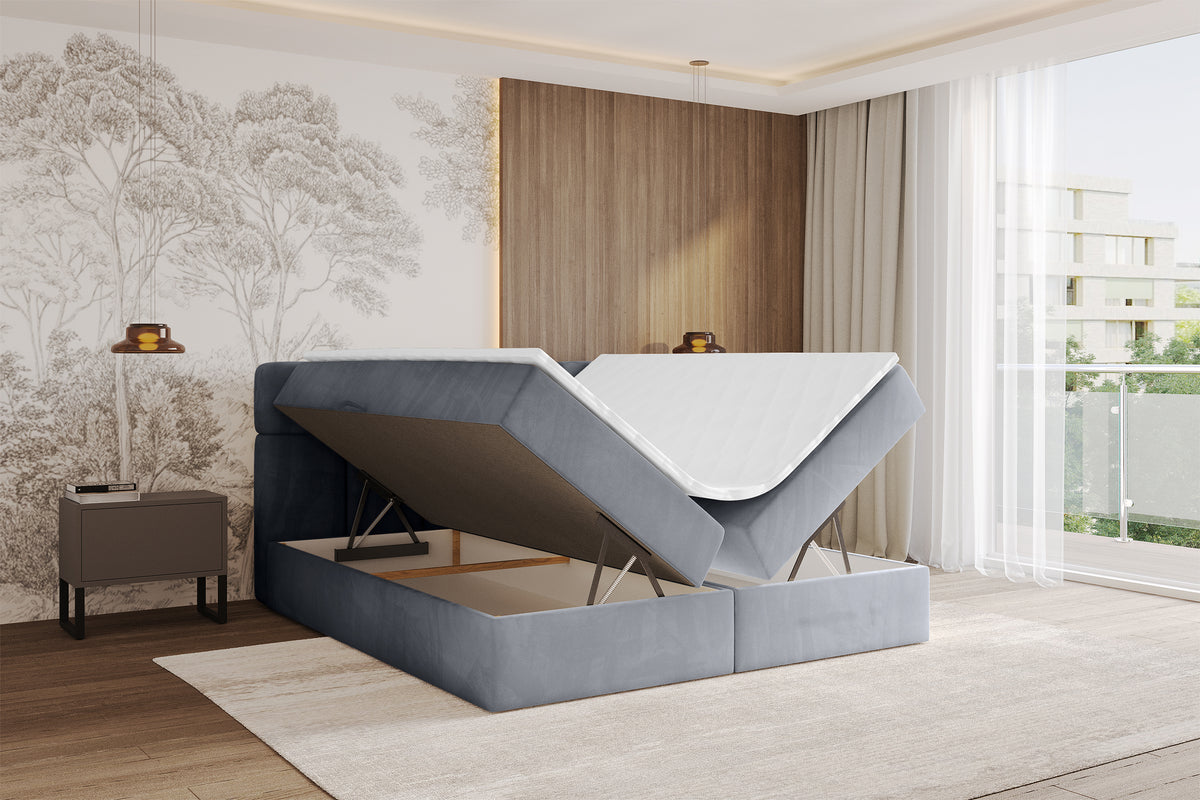 Łóżko boxspring FAMA welur