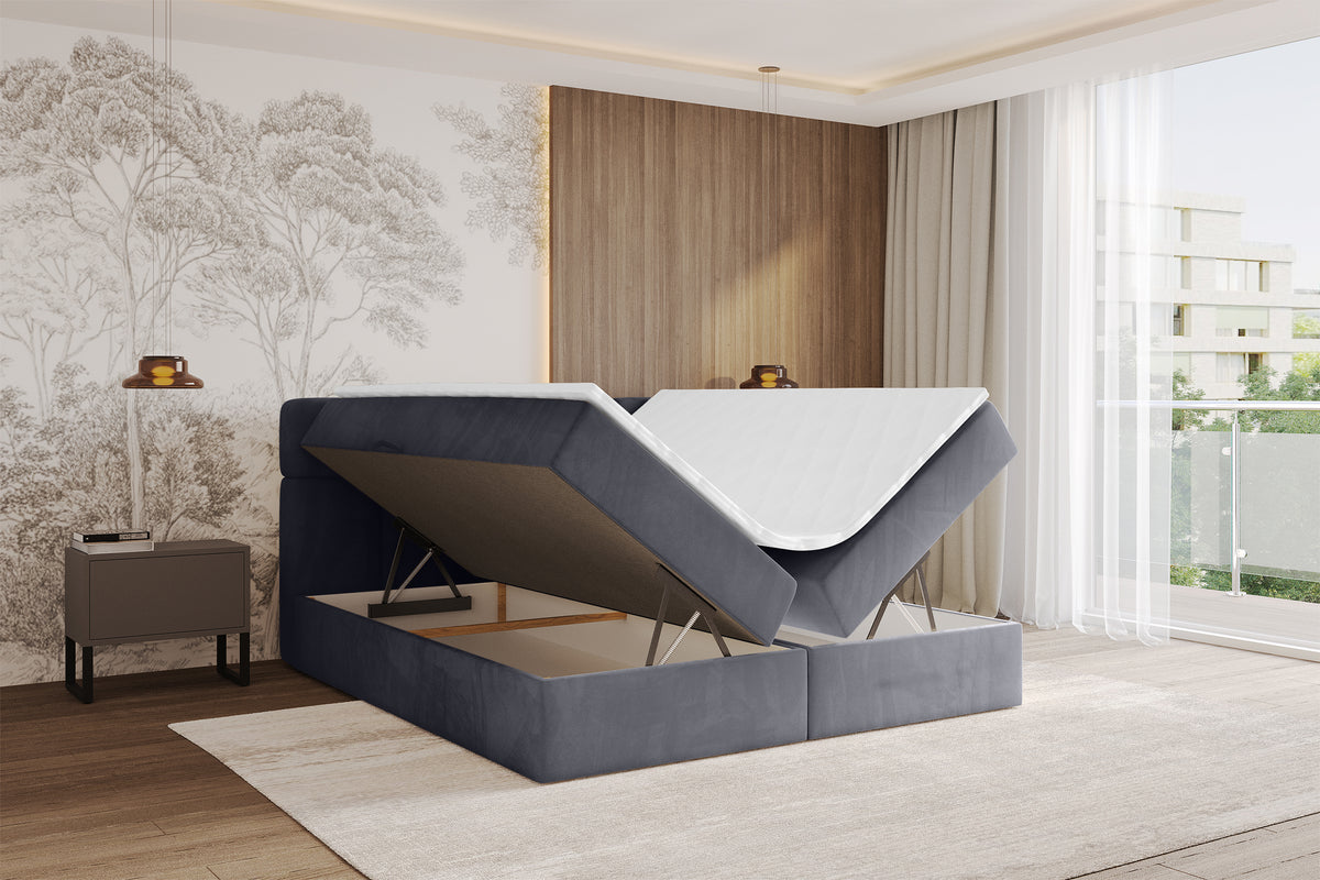Łóżko boxspring FAMA welur