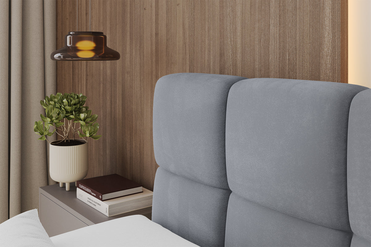 Łóżko boxspring FAMA welur