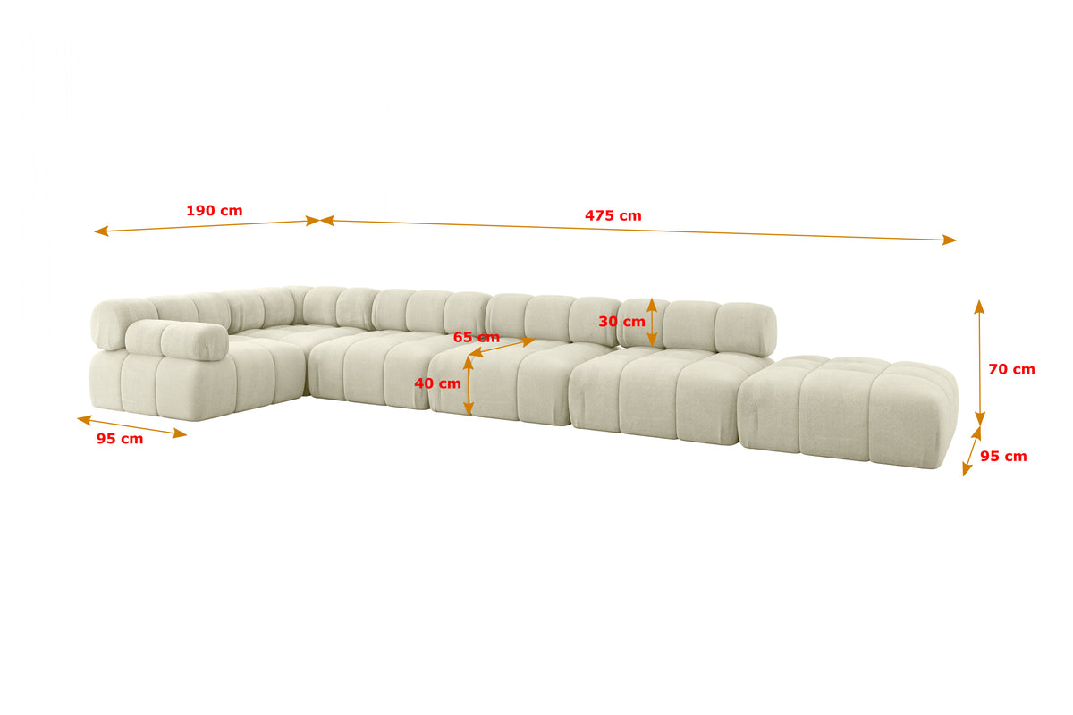 Ecksofa FELTO-L3 Samt